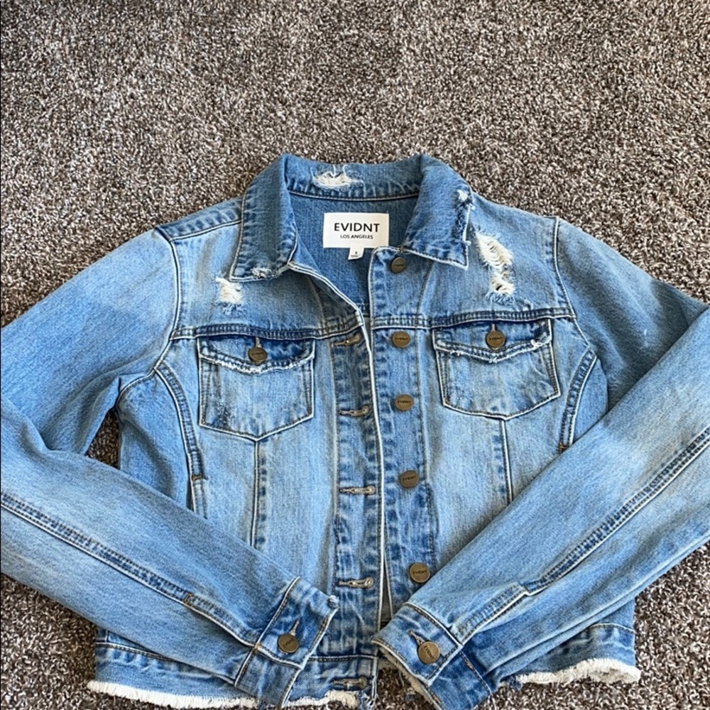 EVIDNT distressed jean jacket